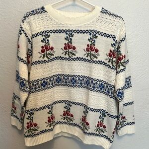 Vintage Functionals Floral Sweater